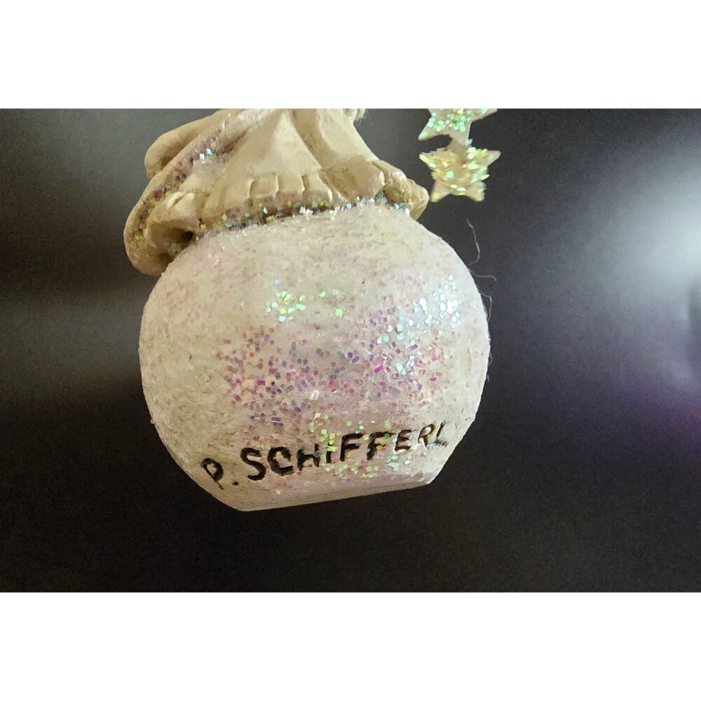 NWT Pam Schifferl Santa On Glittered Snowball Ornament Star Accents by Midwest - Picture 5 of 13